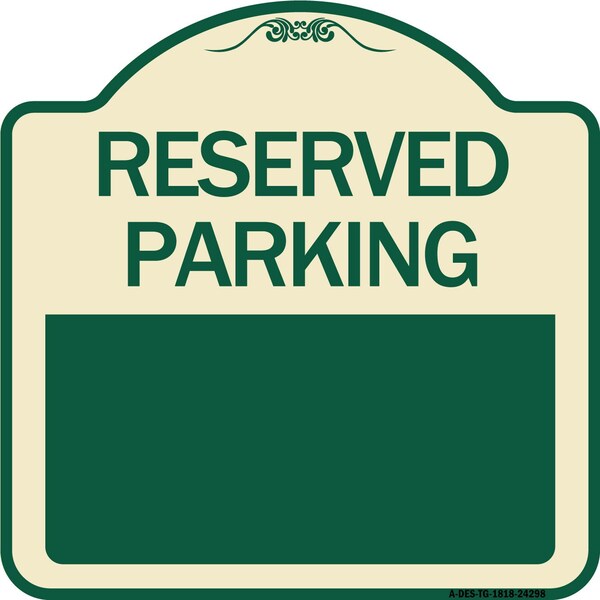 Signmission Blank Reserved Parking Heavy-Gauge Aluminum Architectural Sign, 18" x 18", TG-1818-24298 A-DES-TG-1818-24298 - main
